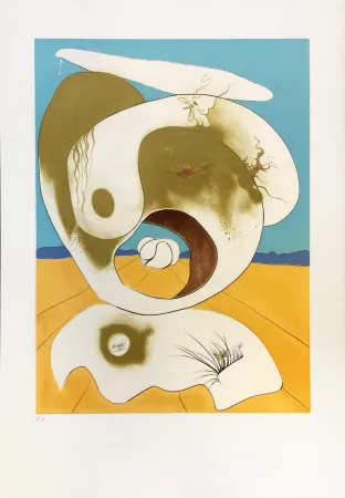 Grabado Dali - VISION PLANETAIRE ET SCATOLOGIC