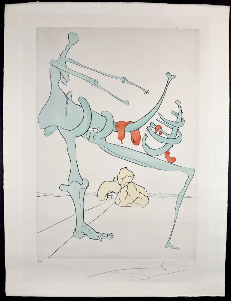 Grabado Dali - Visions de Quevedo Mother and Child