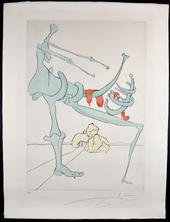 Grabado Dali - Visions de Quevedo Mother and Child