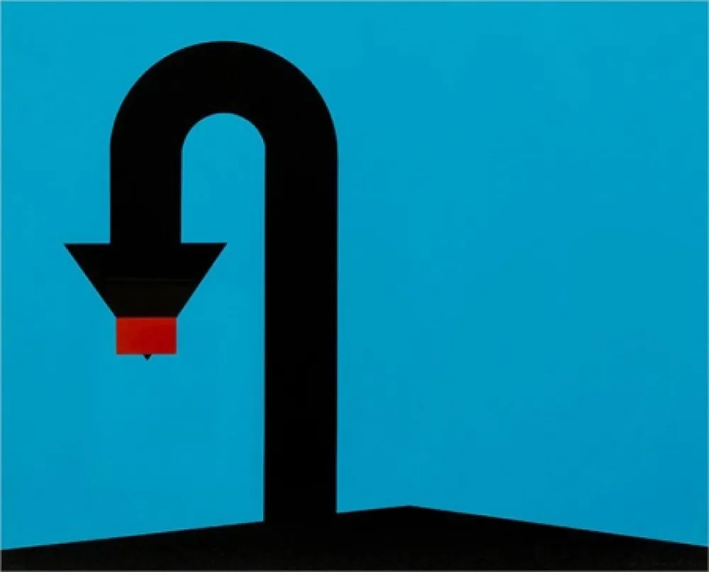 Litografía D'arcangelo - ARROW WITH RED END