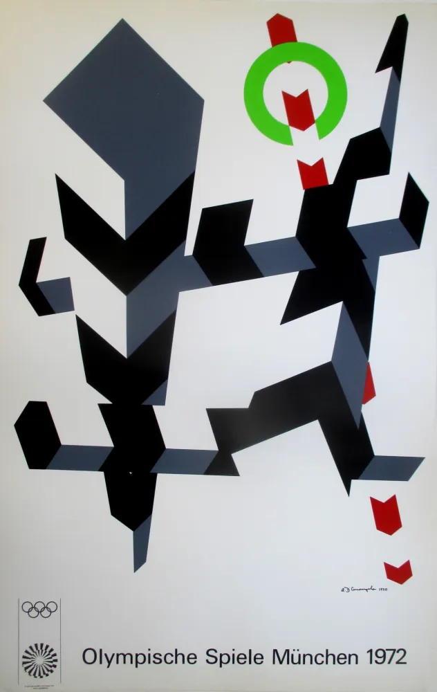 Serigrafía D'arcangelo - OL 1972 - original colour silkscreen