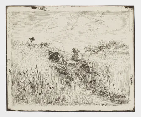 Sin Técnico Daubigny - Sentier dans les Blés (The Path in the Wheatfield)