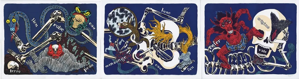 Litografía David B - Sur le Squelette d'Ikkyu