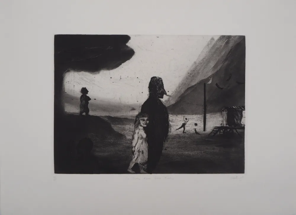 Grabado Davies - Du destin d'une petite foraine