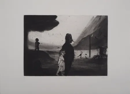 Grabado Davies - Du destin d'une petite foraine