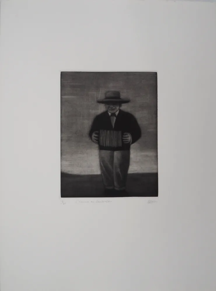 Grabado Davies - L'homme au bandonéon