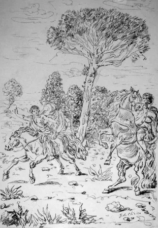 Litografía De Chirico - I monomachi