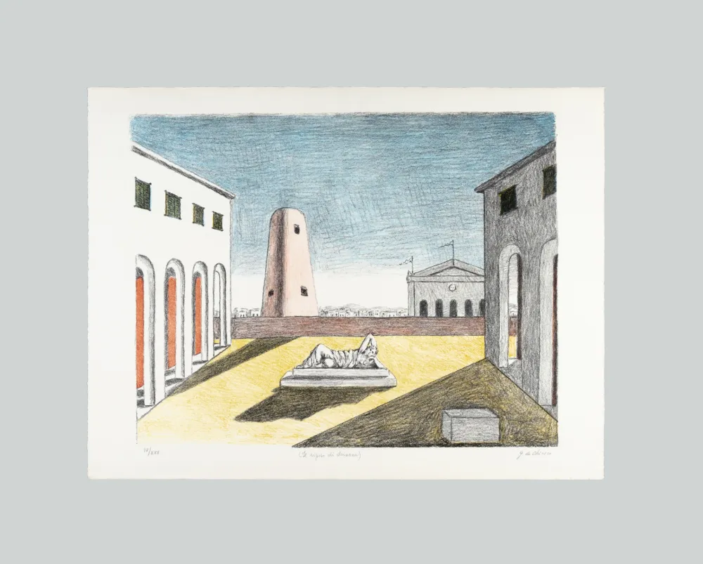 Litografía De Chirico - Il riposo di Arianna