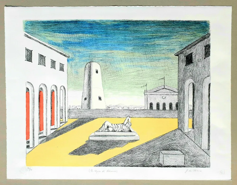 Litografía De Chirico - Il riposo di Arianna