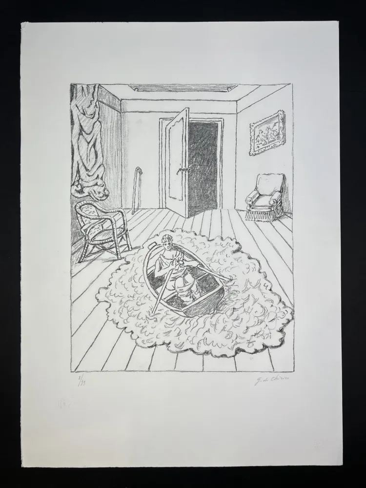 Litografía De Chirico - Il ritorno di Ulisse