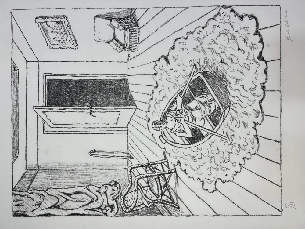 Litografía De Chirico - Il ritorno di Ulisse