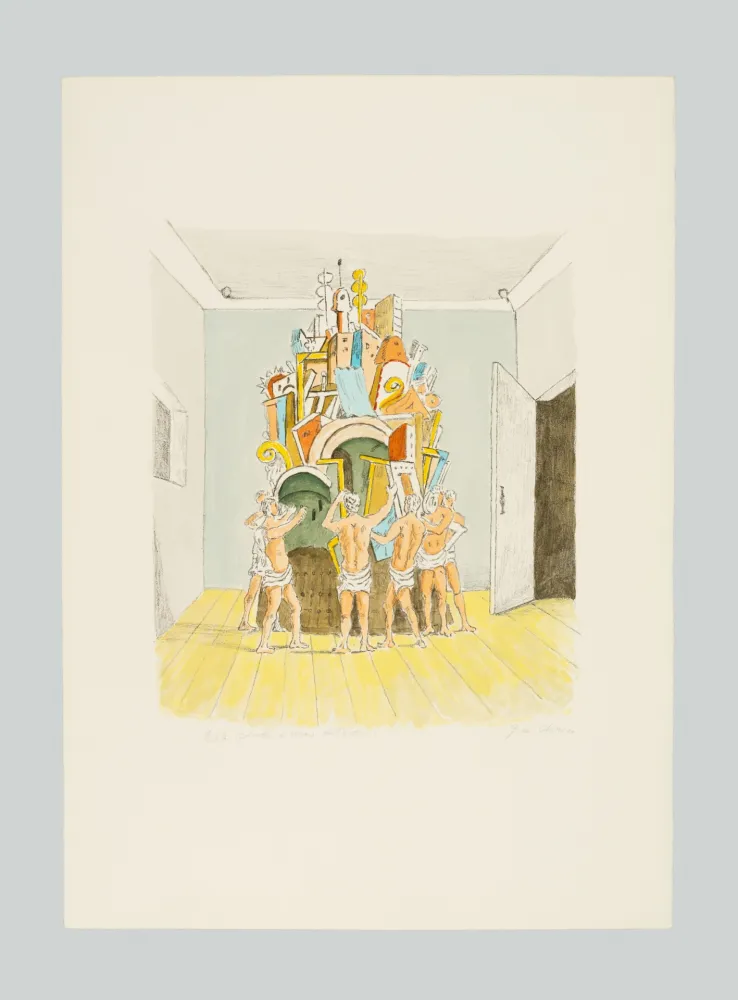 Litografía De Chirico - Il Trofeo