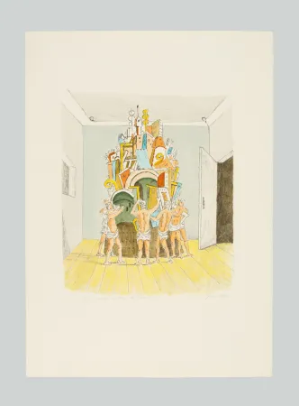 Litografía De Chirico - Il Trofeo