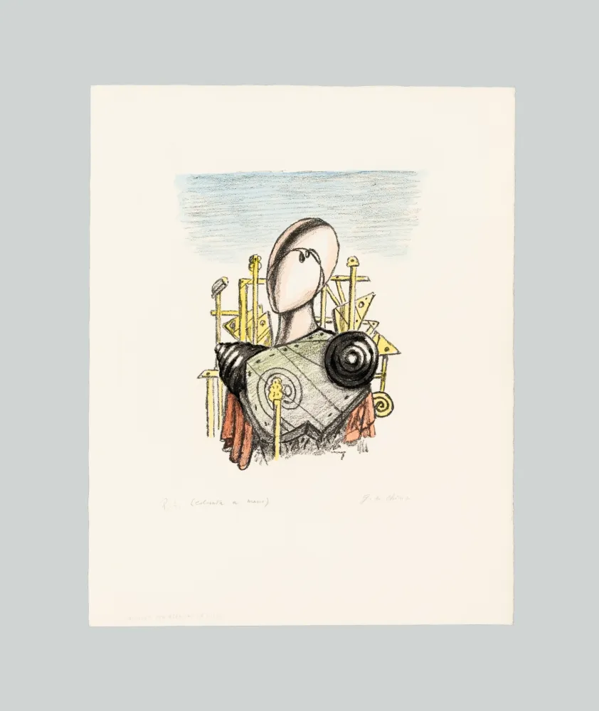 Litografía De Chirico - Il trofeo