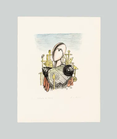 Litografía De Chirico - Il trofeo