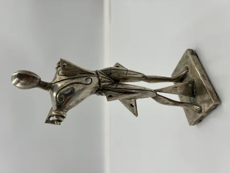 Múltiple De Chirico -  Il Trovatore - Silver-plated bronze sculpture