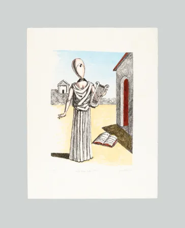 Litografía De Chirico - La Musa della Storia