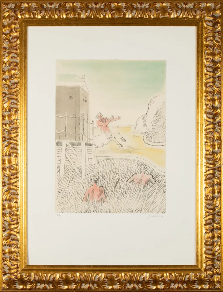 Aguafuerte Y Aguatinta De Chirico - L'arrivo del centauro