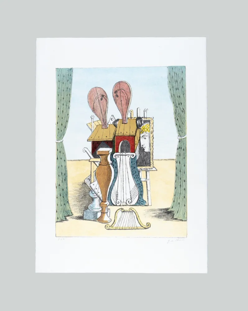 Litografía De Chirico - Le Muse della Musica