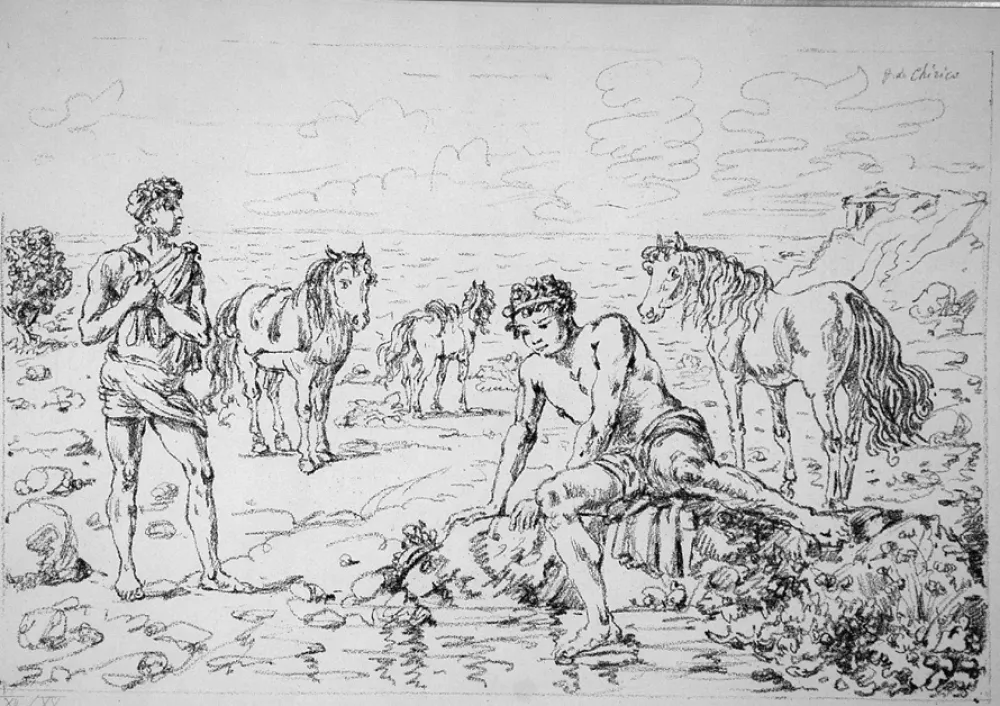 Litografía De Chirico - Narciso Ippofilo