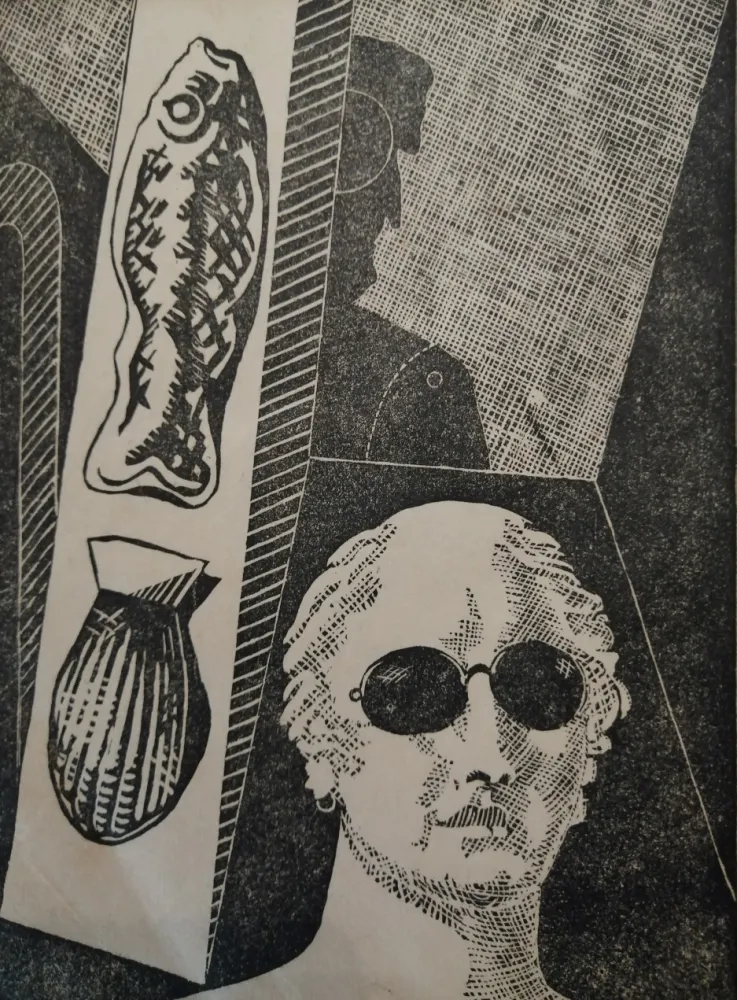 Grabado En Madera De Chirico - Portrait d'Apollinaire