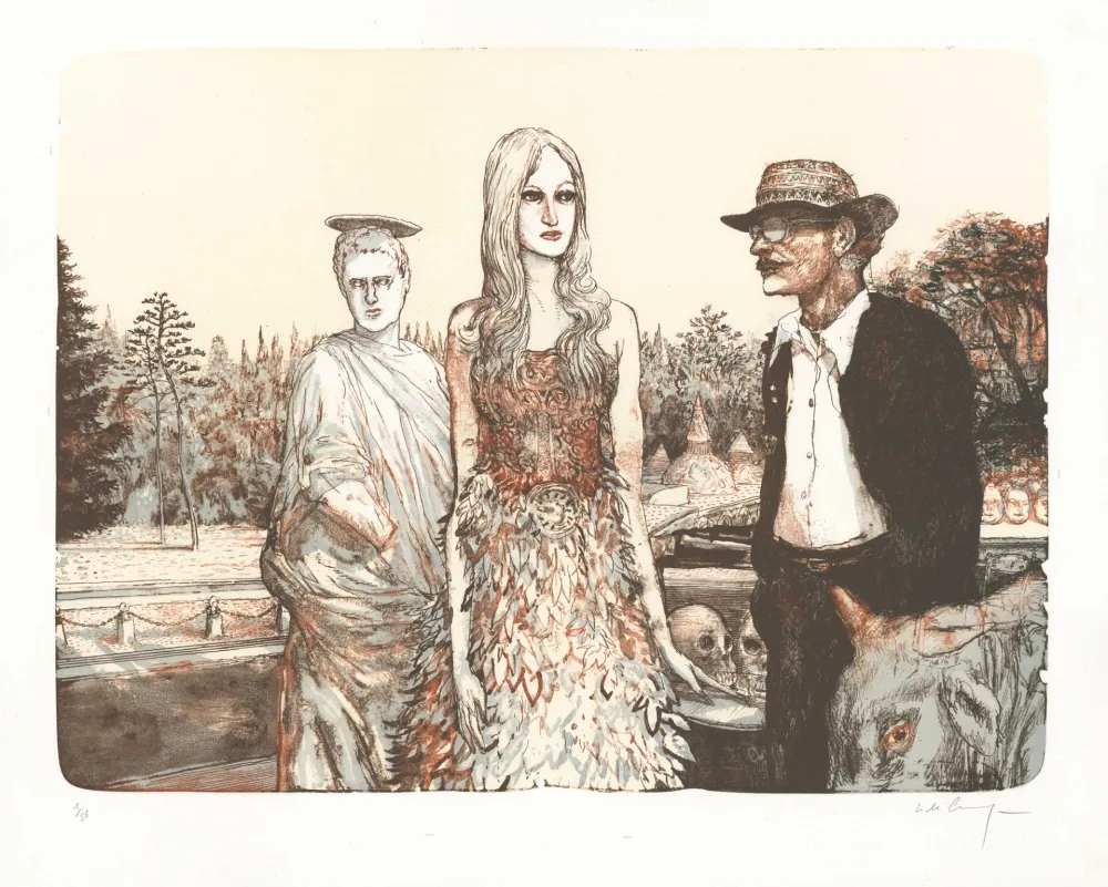 Litografía De Crécy - Le Jardin de Vénus