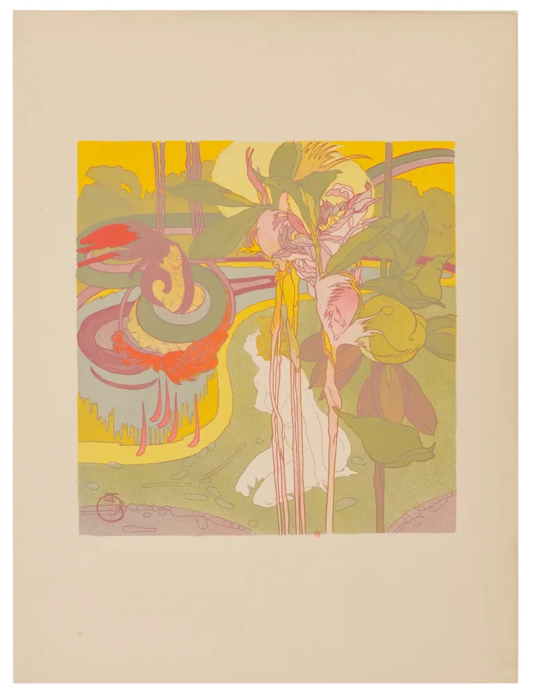 Litografía De Feure - Dans le Rêve