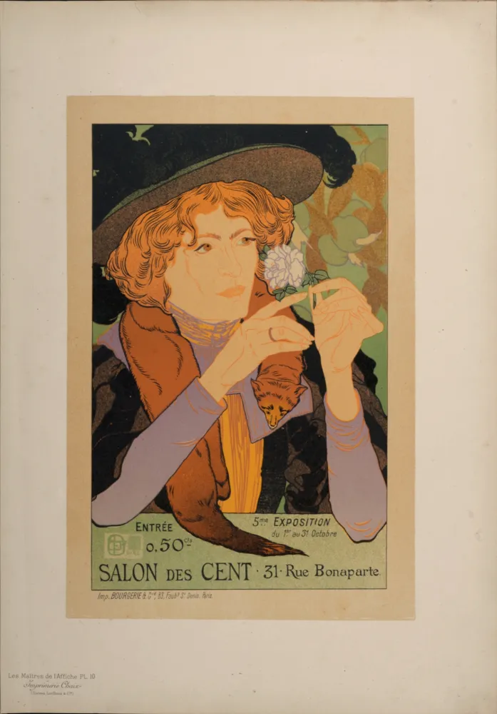 Litografía De Feure - Les Maîtres de l'Affiche : Salon des Cent, 1896
