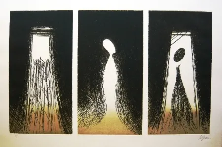 Aguafuerte Y Aguatinta De Juan - Triptico