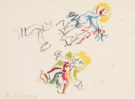 Litografía De Kooning - Composition for Lisa