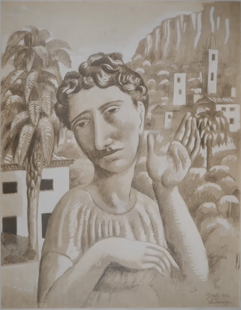 Litografía De La Fresnaye - Le rêveur de Grasse