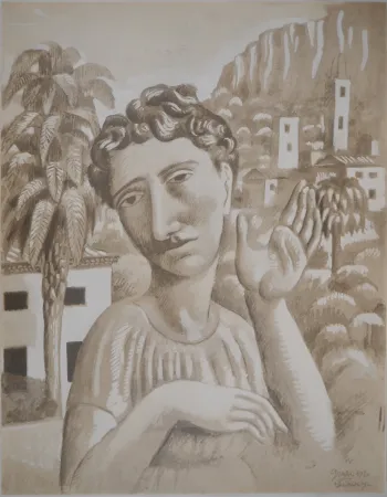 Litografía De La Fresnaye - Le rêveur de Grasse