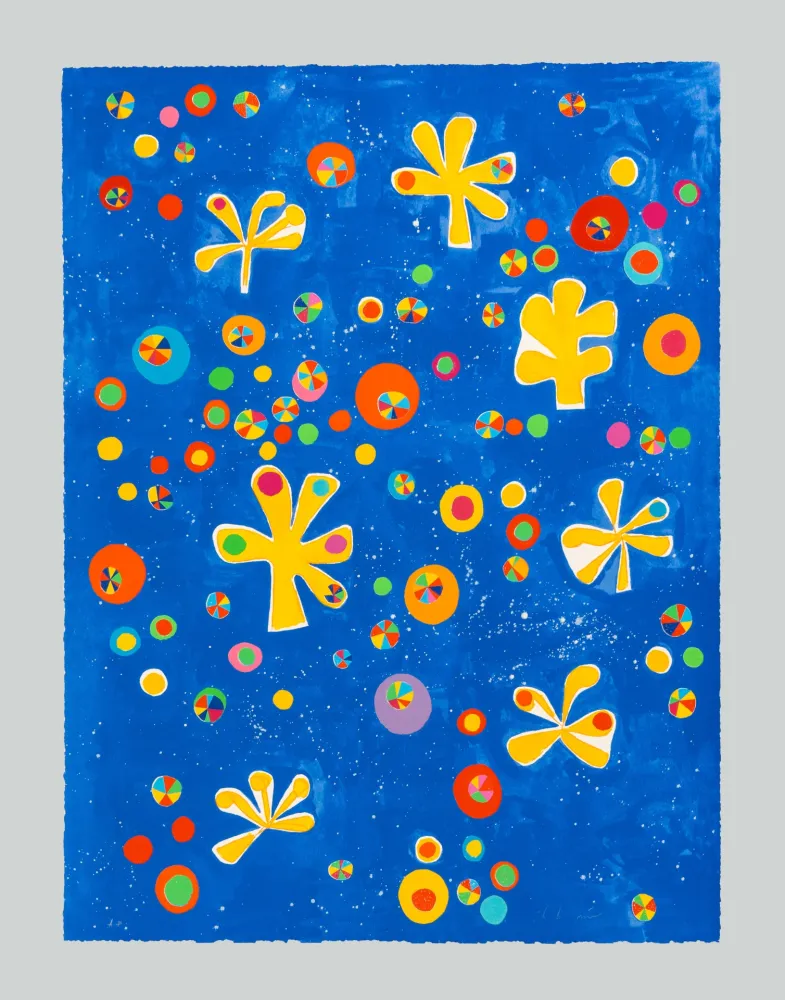 Serigrafía De Maria - Regno dei fiori universo senza bombe pax et bonum semper tecum