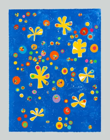 Serigrafía De Maria - Regno dei fiori universo senza bombe pax et bonum semper tecum