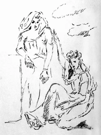 Litografía De Pisis - Carmi di Catullo XI