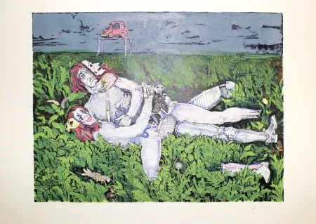 Litografía De Rosa - Couple