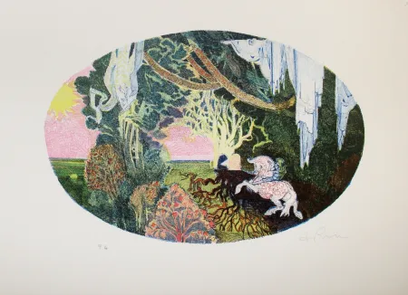 Litografía De Rosa - Giardino