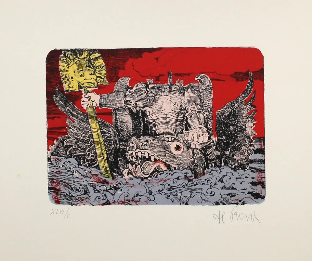 Litografía De Rosa - Kopflos / Headless