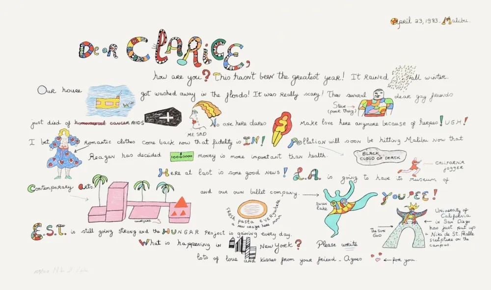 Serigrafía De Saint Phalle - Dear Clarice