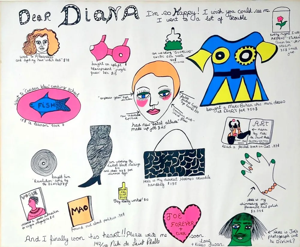 Serigrafía De Saint Phalle - Dear Diana 
