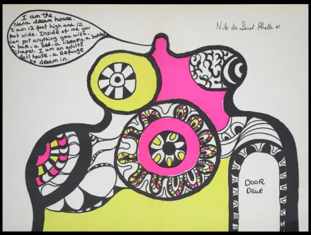 Serigrafía De Saint Phalle - Door Deur, 1969