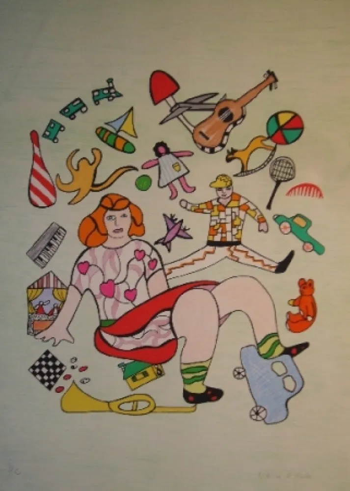 Litografía De Saint Phalle - Les jouets