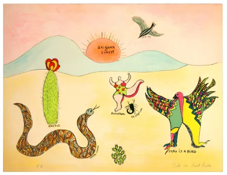 Litografía De Saint Phalle - Max is a bird