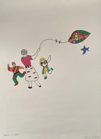 Litografía De Saint Phalle - Méchant - Méchant - Le cerf-volant