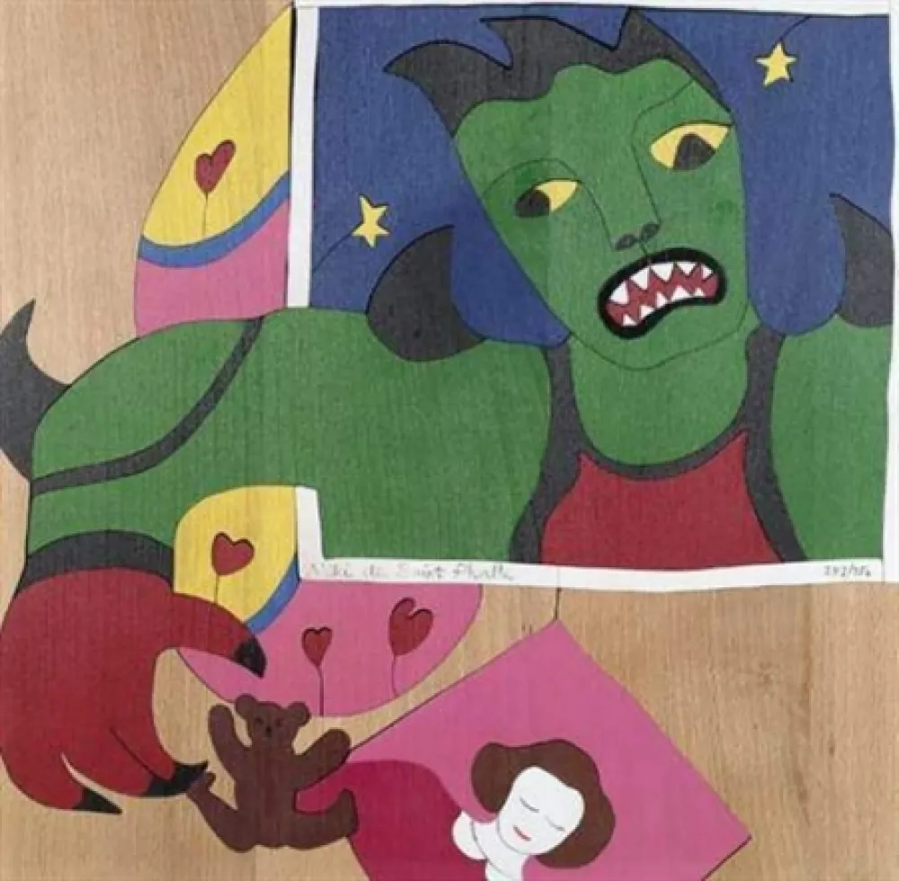 Serigrafía De Saint Phalle -  Méchant-Méchant , puzzle en bois