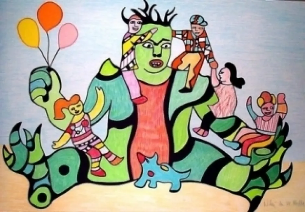 Litografía De Saint Phalle - Monster