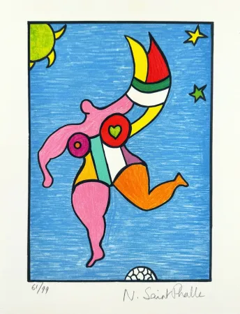 Litografía De Saint Phalle - Nana arc-en-ciel 