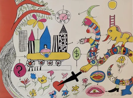 Litografía De Saint Phalle - Rêve d'une jeune fille 