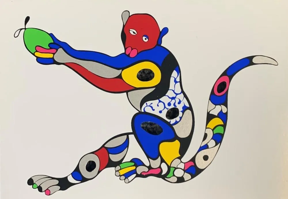 Serigrafía De Saint Phalle - Singe à la mangue