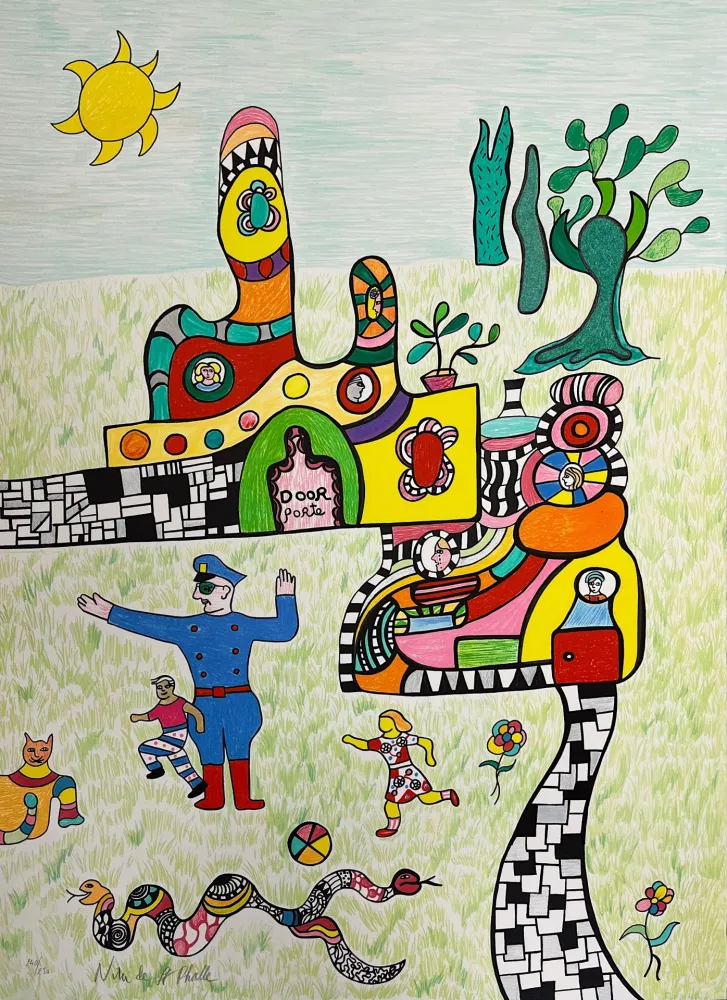 Litografía De Saint Phalle - Sortie d'École